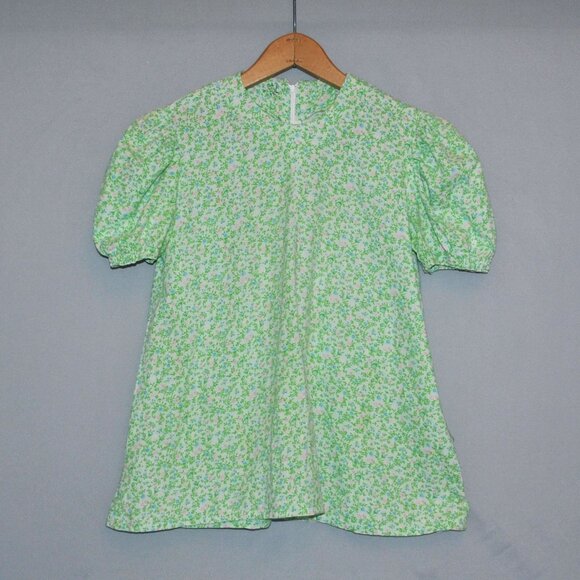 Vintage Handmade Girls Dress Size 5-6 Floral Print Retro Mod Mini Dress & Shorts - Picture 1 of 10